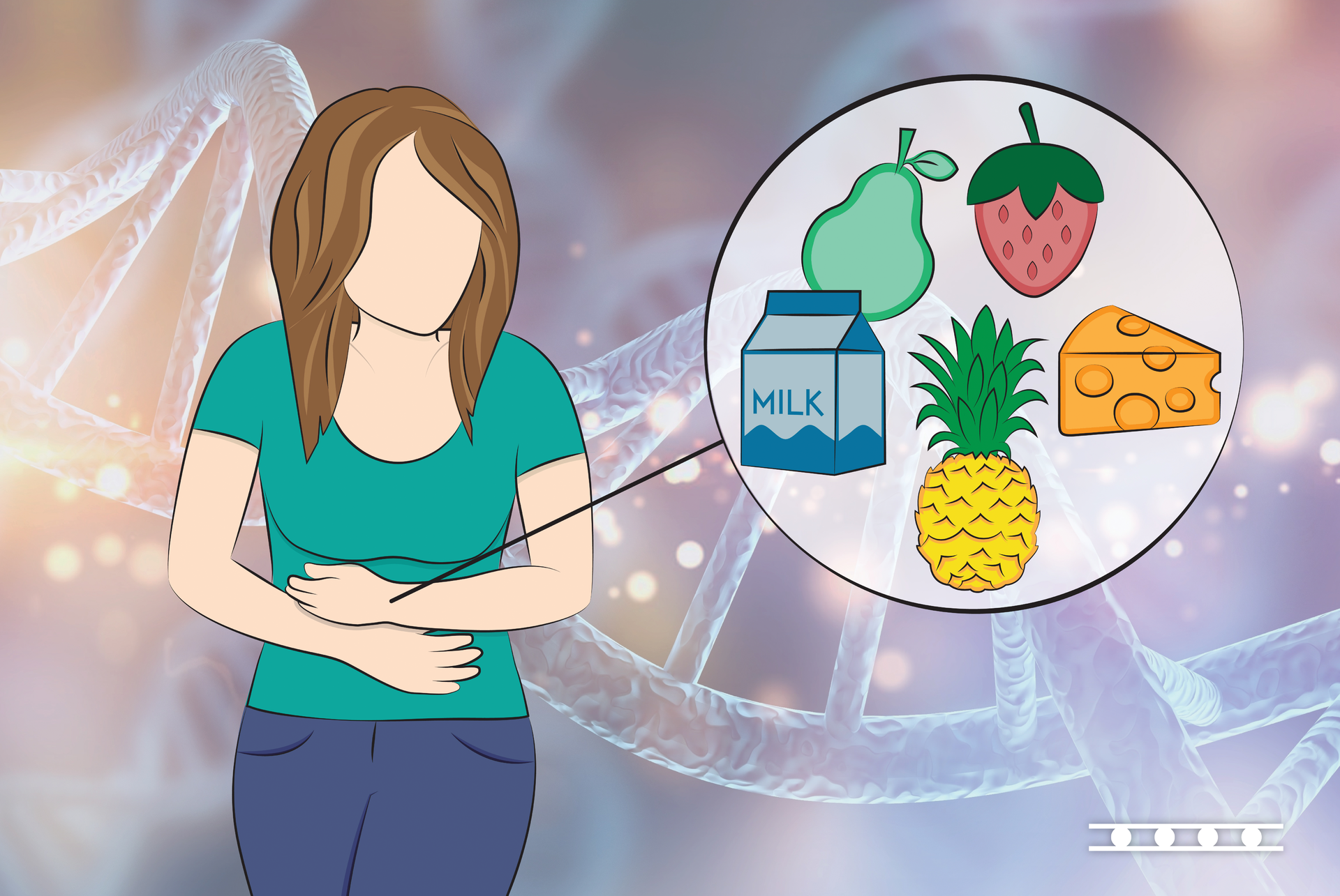 Molecular genetic testing enables detection of primary lactose intolerance or HFI (caused by dairy and fruit, respectively) with high accuracy.