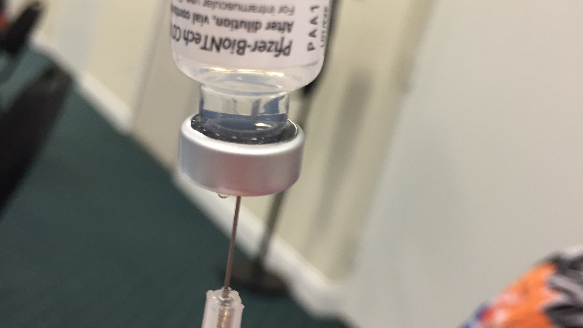 Pfizer Vial Upsidedown On Needle By Marisa L Williams 6130ca491edc3