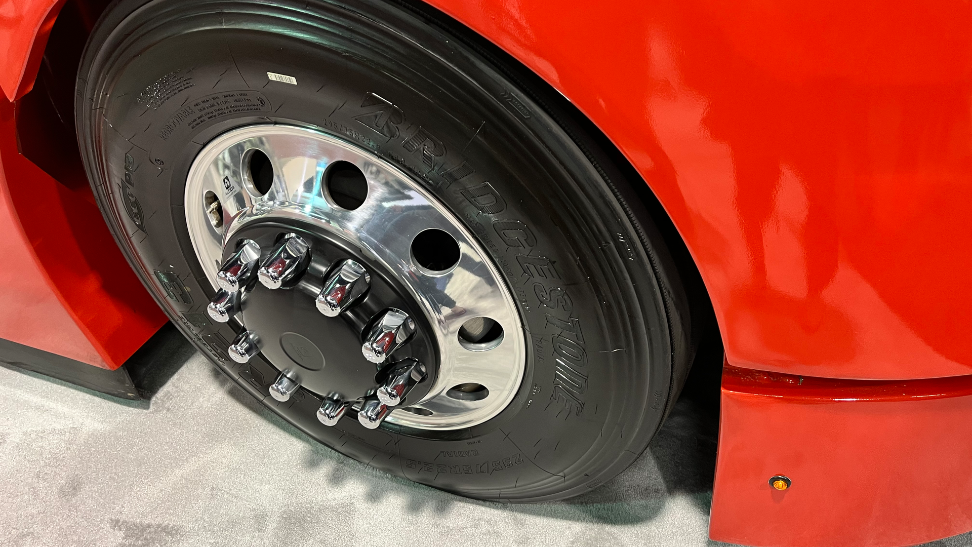 The Starship 3.0 concept truck will ride on Bridgestone R213 Ecopia steer tires and Bridgestone Greatec R197 drive and trailer tires.