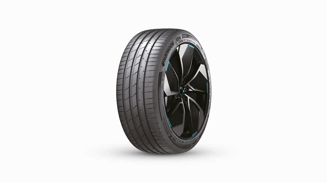 The new iON evo tire was made with iON technology that focuses on &ldquo;tread wear, noise reduction and a unique grip performance for EVs,&rdquo; according to Hankook officials.