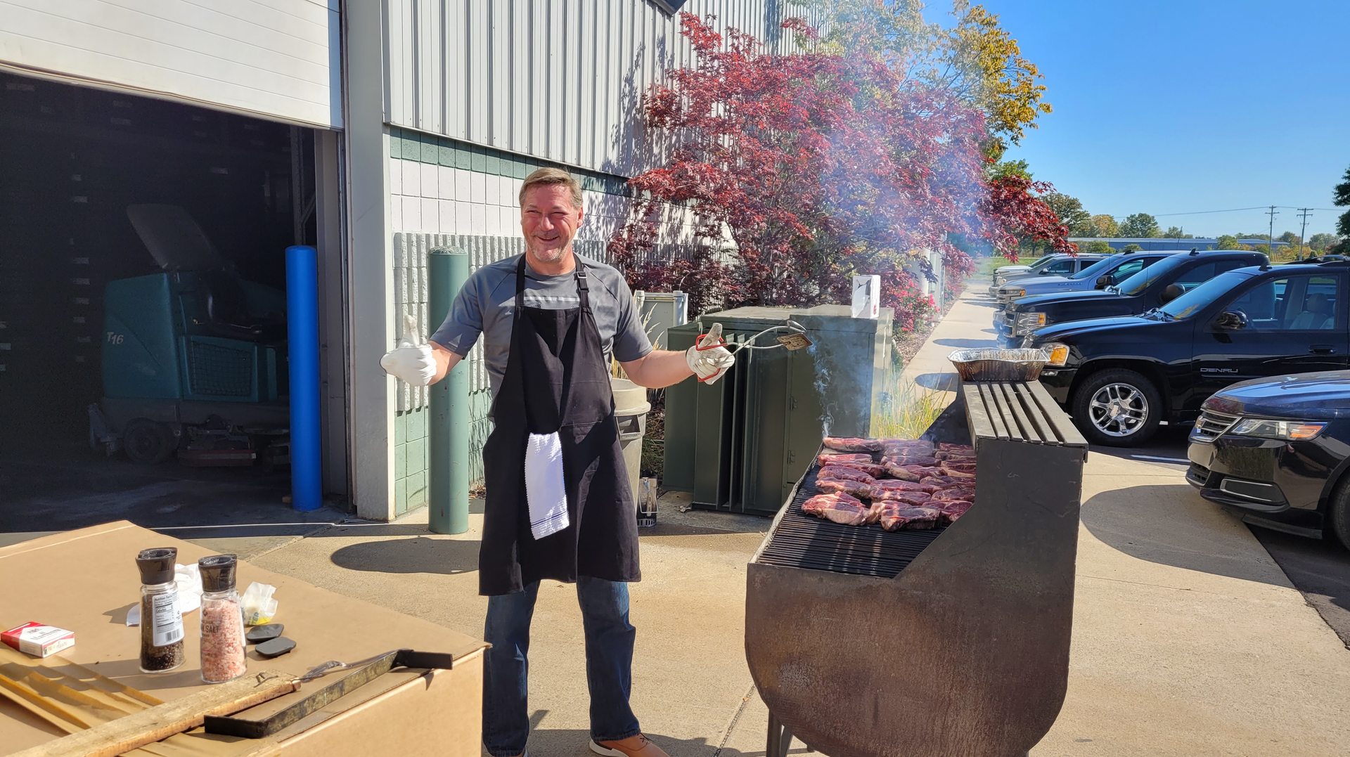 Jon (pictured) and Dave Langerak went to every Wonderland Tire store and grilled steaks for employees in September 2022 when the dealership had its first $3 million month. This continued a tradition they started years earlier.