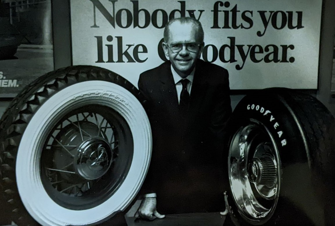 Under John Kelsey's direction, Kelsey Tire was the exclusive authorized distributor of Goodyear antique and classic tires.