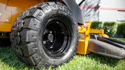 The Big Bite tire is made for zero-turn, ride-on and stand-on mowers, and offers traction, stability and low rolling resistance, along with a large footprint. The Big Bite tire is made for zero-turn, ride-on and stand-on mowers, and offers traction, stability and low rolling resistance, along with a large footprint.