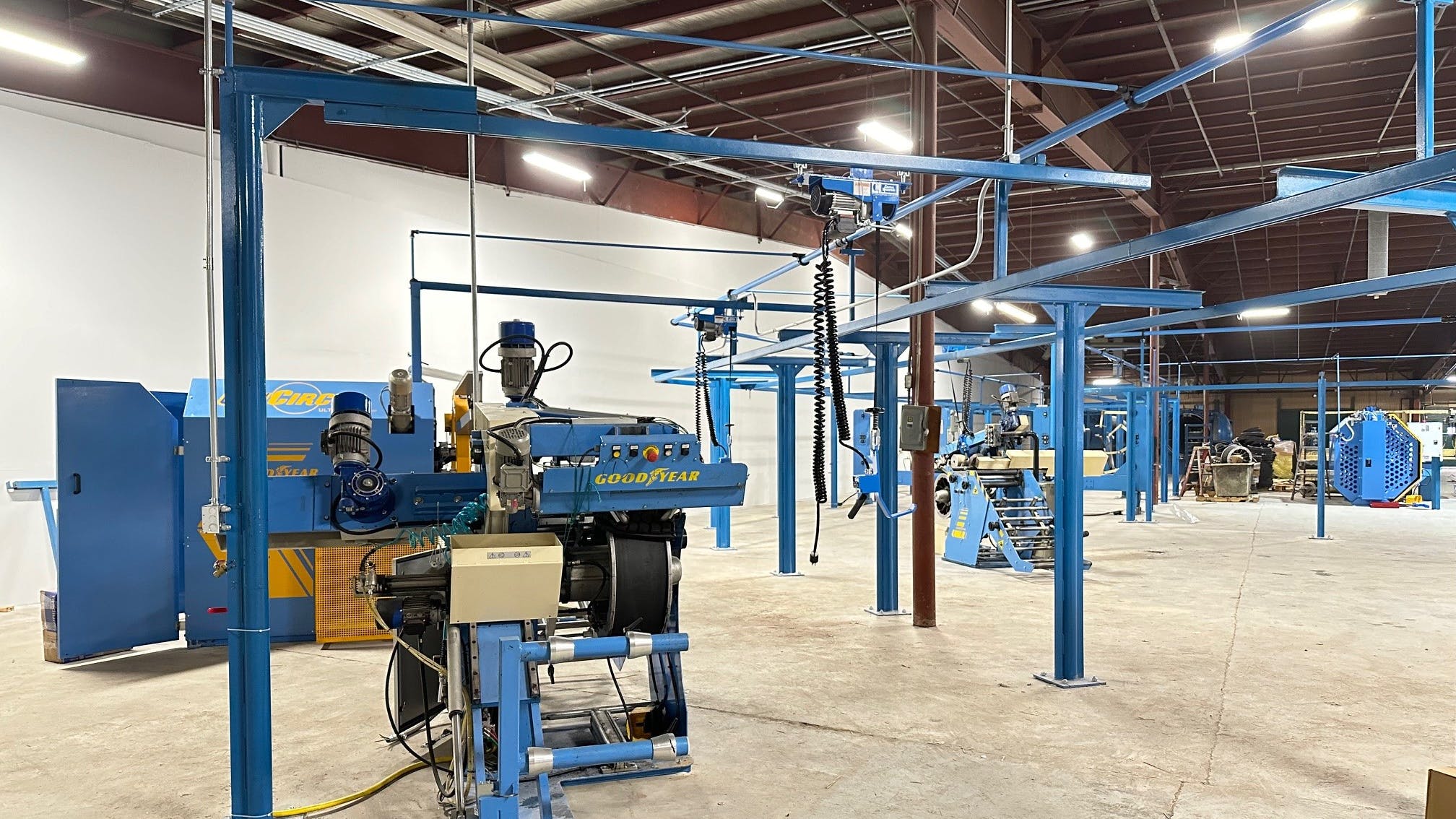 K&R Truck Sales' new Goodyear plant can retread radial commercial truck tires with sizes ranging from 225/75R16 through 445/65R22.5.