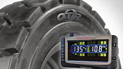 The TireView includes sensors that detect pressure and temperature in each tire. Real-time data can be viewed on an in-cab display, through a smartphone app or integrated into the dash of the vehicle. The TireView includes sensors that detect pressure and temperature in each tire. Real-time data can be viewed on an in-cab display, through a smartphone app or integrated into the dash of the vehicle.