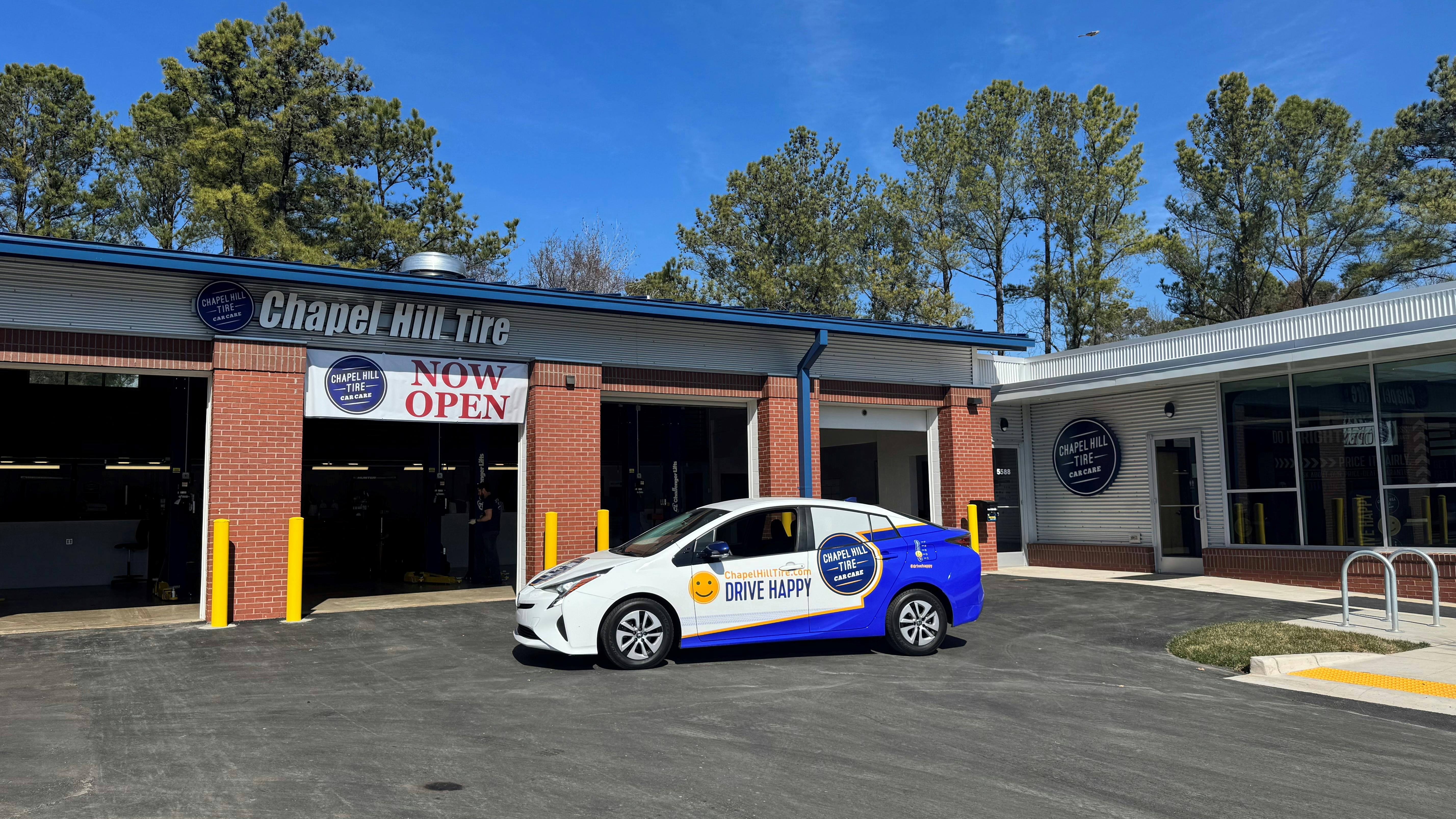 Chapel Hill Tire's 12th store is located at 5588 Highgate Rd. in Durham, and offers a full range of automotive services along with tires.