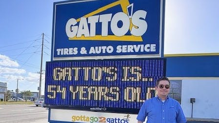 Mike McHenry (pictured) took over Gatto's Tires & Auto Service from his mother, Pam Fitzgerald, about five years ago.