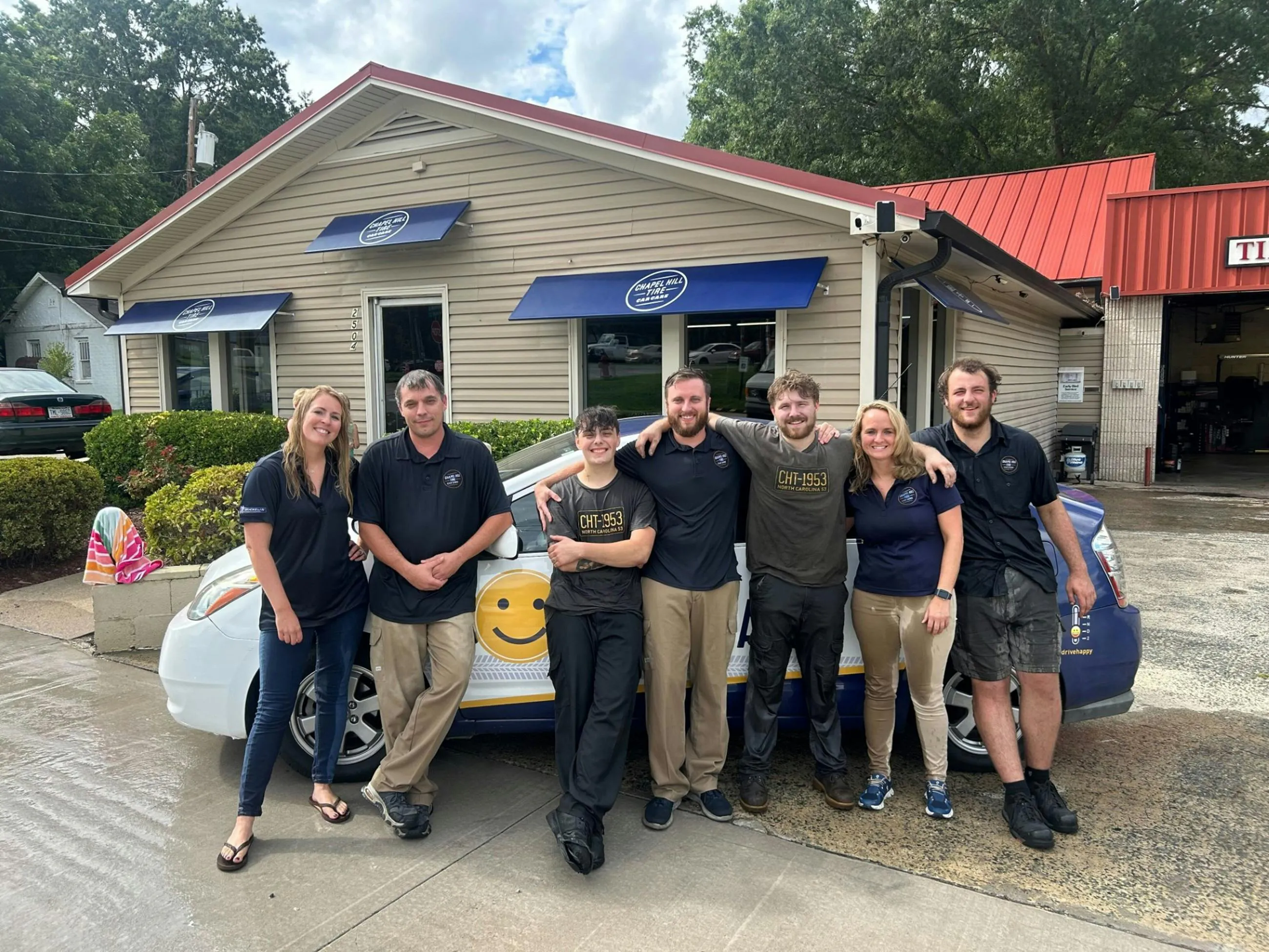 Angel Koon, human resources generalist at Chapel Hill Tire, says constant communication and understanding is what makes Chapel Hill Tire stand out when it comes to managing employees and creating a culture employees want to be a part of. (Pictured are employees who had just participated in the latest Ice Bucket Challenge.)