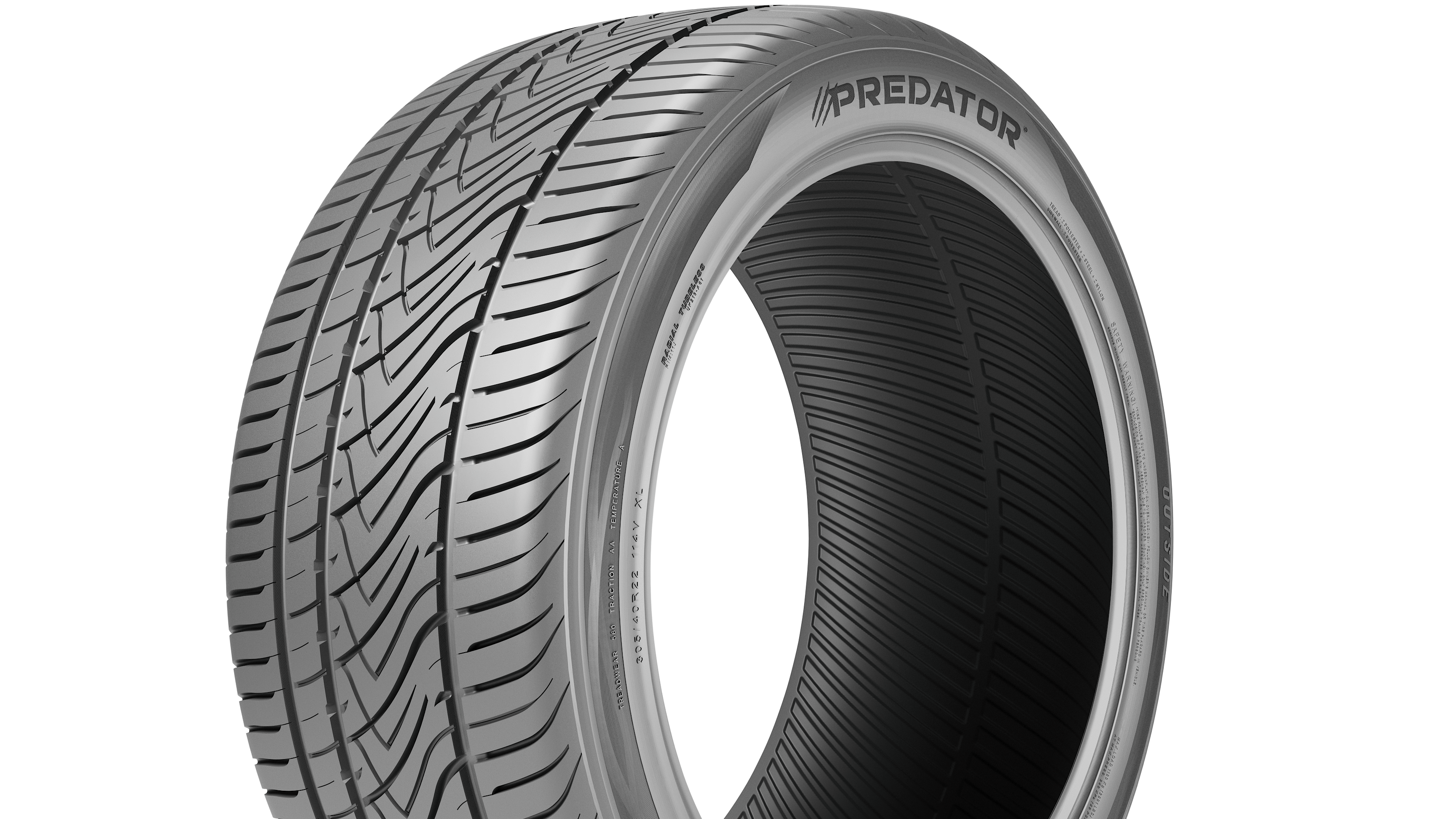 The new tire features three main grooves and curved lateral channels for rapid water evacuation and wet-weather, deep sipes in the inner shoulder and central tread blocks for improved wet traction and dry cornering stability and a solid circumferential rib adjacent to the outer shoulder blocks for boosts in handling response and straight-line stability.