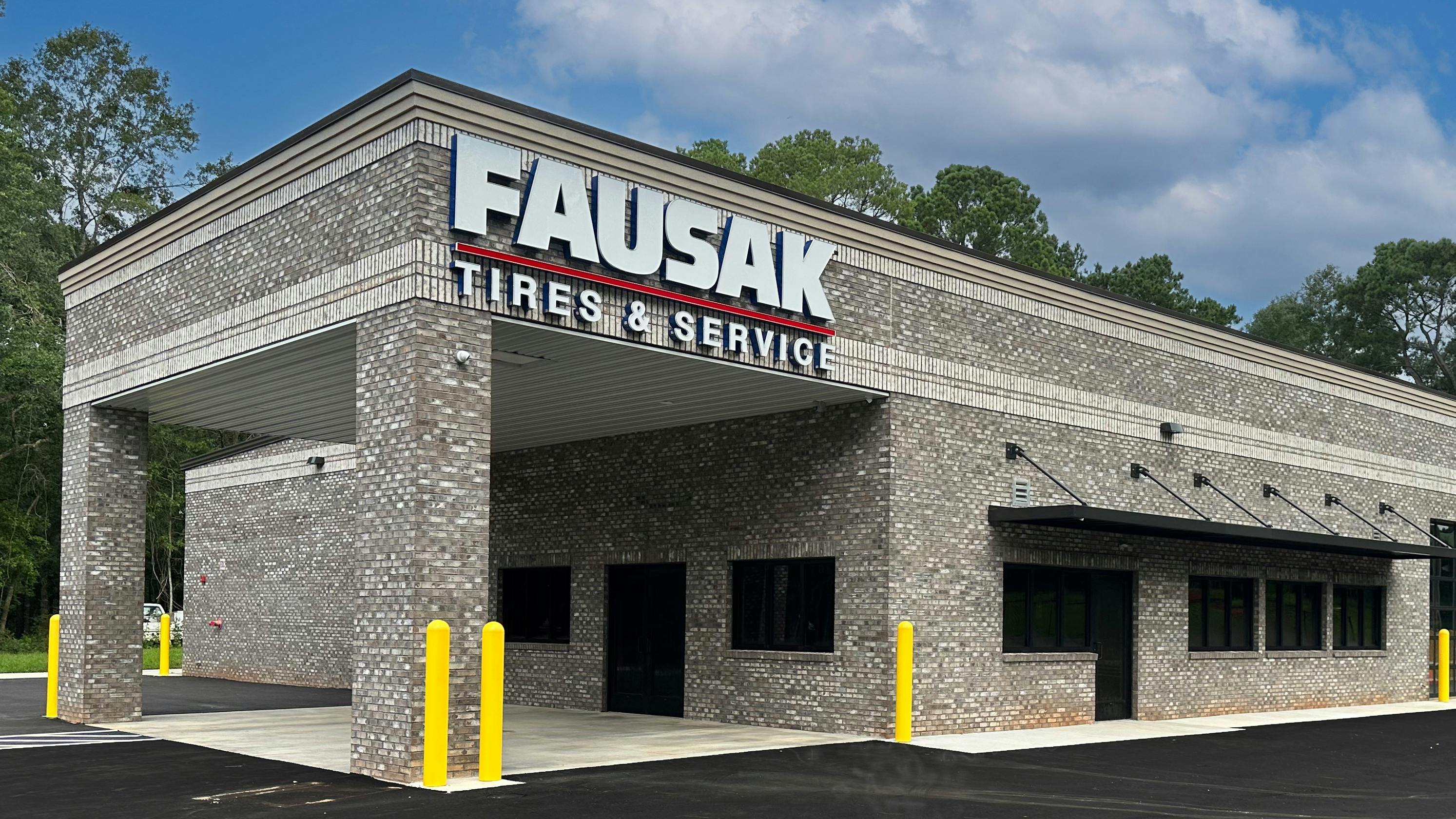 The new build - which spans more than 10,500 square feet and has eight service bays - is the sixth Fausak Tires & Service store in the greater Mobile, Ala., area.