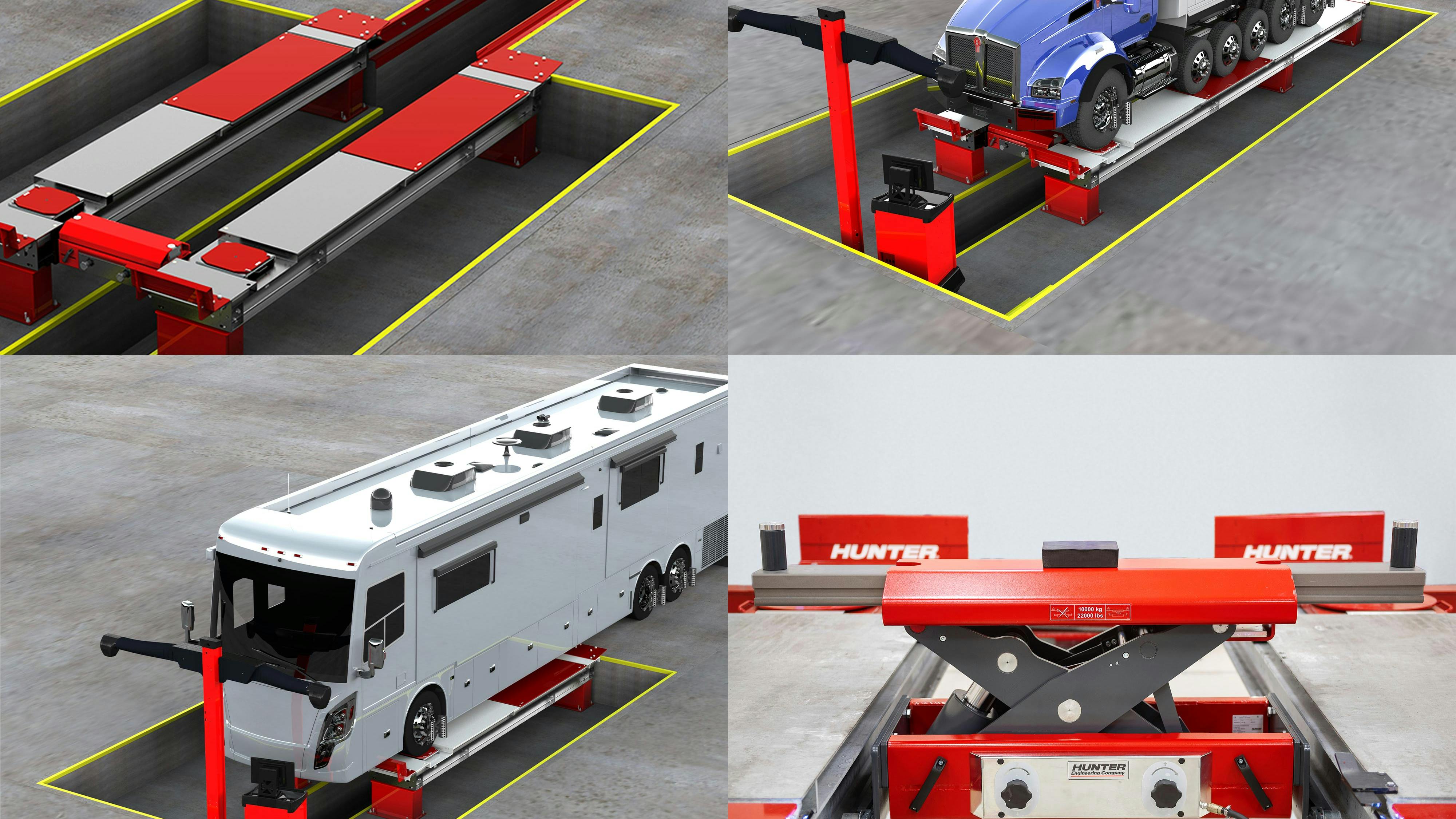 'The new P492HD and P493HD offer ease of access with high-capacity, robust construction for getting vehicles on and off the rack and back in service as quickly as possible,' say Hunter Engineering Co. officials.
