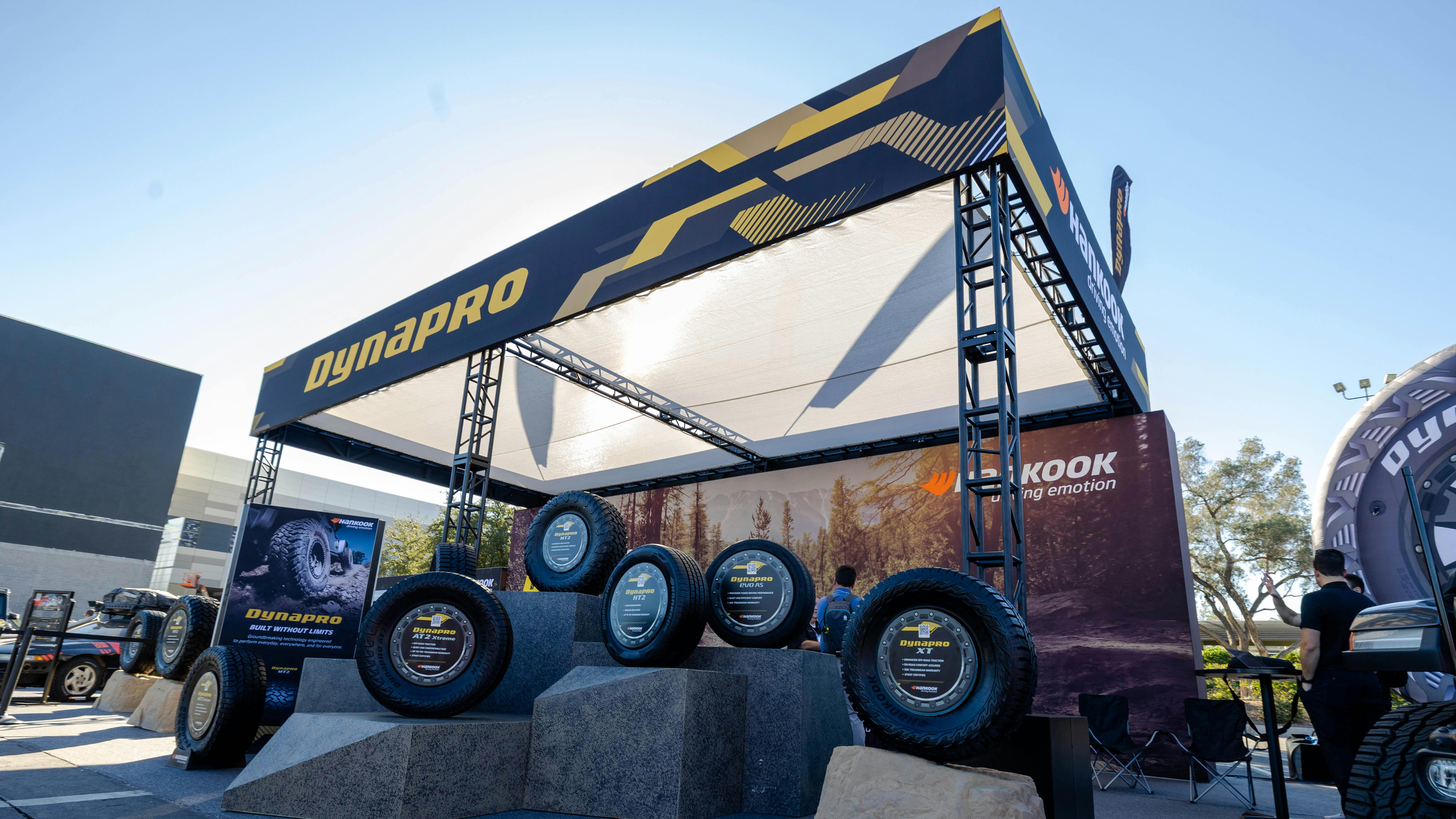'Specific off-road products - including Hankook&rsquo;s Dynapro AT2 Xtreme, XT and MT2 - will be featured across a range of enthusiast builds on display at this year&rsquo;s booth,' say Hankook officials.