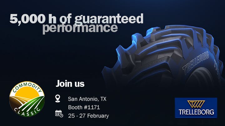 &ldquo;With this 5,000-hour performance guarantee, we stand firmly behind our ProgressiveTraction technology and offer a clear commitment to long-term performance,' says Tom Rodgers, commercial director, Trelleborg Tires, Yokohama TWS.