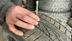 Once a passenger tire reaches below the legal limit of a 2/32-inch tread depth, wear can extend to the tire's body and can severely impact traction and handling, according to Kevin Rohlwing, chief technical officer for the Tire Industry Association. Once a passenger tire reaches below the legal limit of a 2/32-inch tread depth, wear can extend to the tire's body and can severely impact traction and handling, according to Kevin Rohlwing, chief technical officer for the Tire Industry Association.