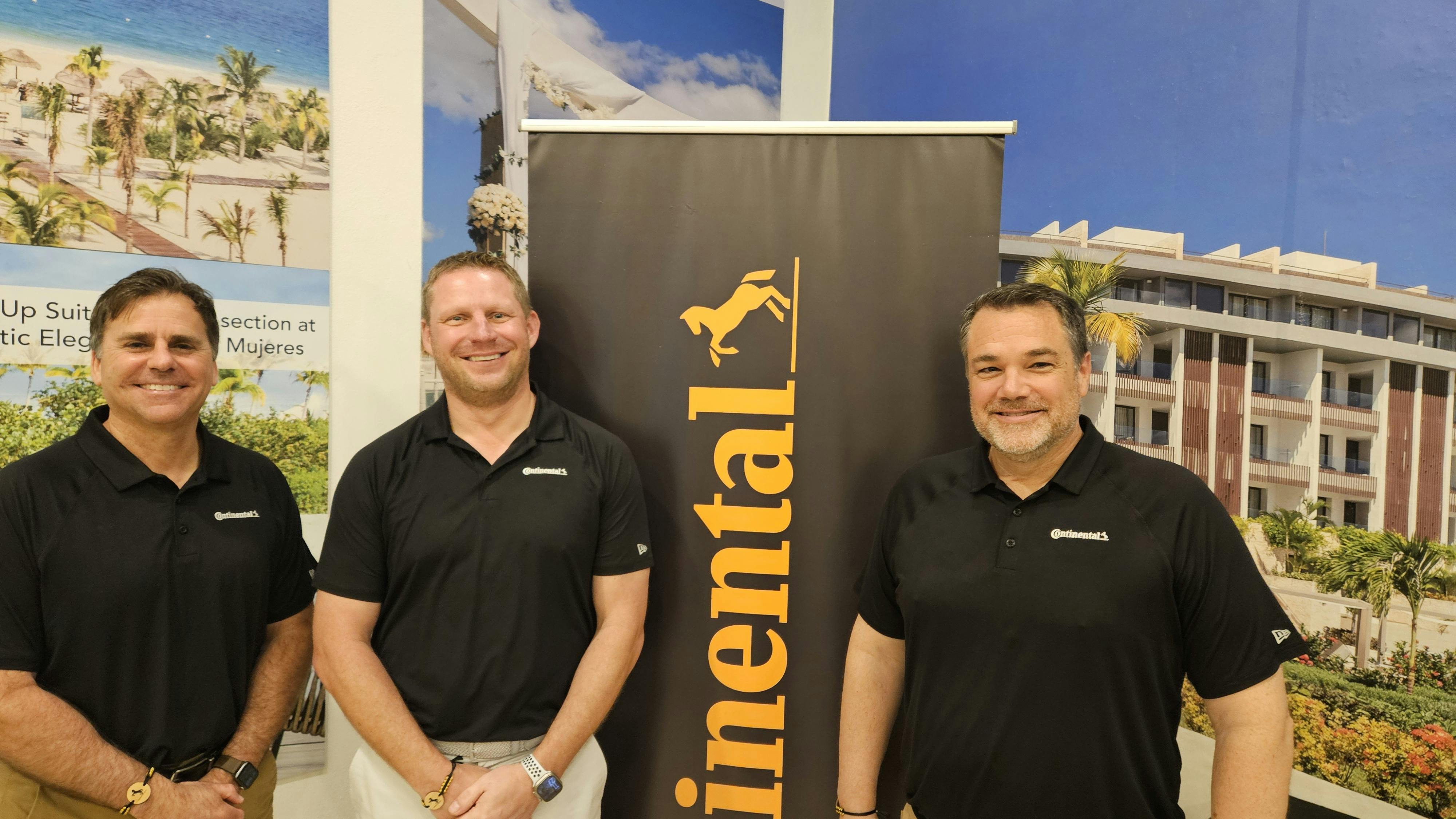 David DeRonne, vice president of sales for Continental Tire the Americas LLC (pictured left, with fellow Continental executives Brian Beierwaltes and Chris Charity), says the Continental GOLD program is 'constantly evolving every single year.'