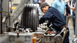 'We're trying to capitalize on the efficiencies you get in being in a larger, more productive facility with newer equipment,' says Jim Russell, executive vice president of El Paso, Texas-based Border Tire LLC. 'We're trying to capitalize on the efficiencies you get in being in a larger, more productive facility with newer equipment,' says Jim Russell, executive vice president of El Paso, Texas-based Border Tire LLC.