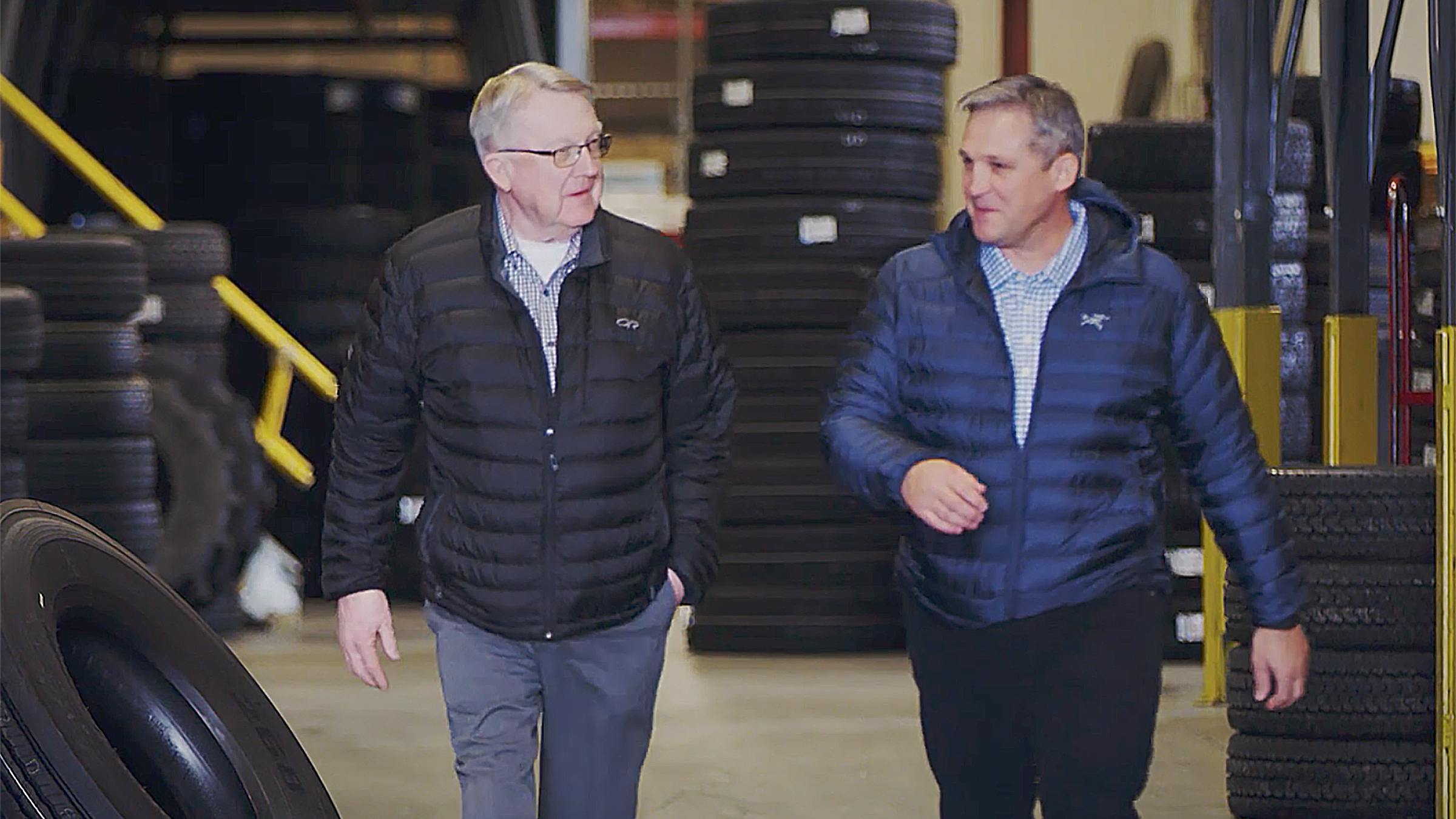 Bob Schwenkfelder (pictured left, with his son, Trent), launched Commercial Tire Inc. in 1968 from a single location in Boise, Idaho.