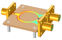 1. This is an image of a Wilkinson power-divider simulation model. 1. This is an image of a Wilkinson power-divider simulation model.