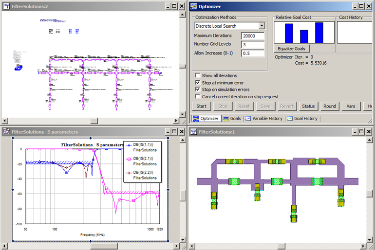 rf harmonic elliptical filter design software