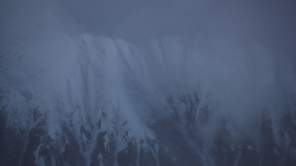 One of the images taken by the Global Hawk during a nighttime flight of a snow covered mountain Photo courtesy of Northrop Grumman