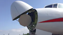 The IntuVue system fits into the nose cone of a plane to analyze data from 17 different angles simultaneously Images courtesy of Honeywell The IntuVue system fits into the nose cone of a plane to analyze data from 17 different angles simultaneously Images courtesy of Honeywell