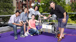 Theodore Rappaport right and members of NYU WIRELESS showcase some of their research Image courtesy of NYU Theodore Rappaport right and members of NYU WIRELESS showcase some of their research Image courtesy of NYU