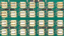 Part of an MPAR panel which radiates and receives radar energy to detect and track aircraft and weather targets Follow link for an expanded view Image courtesy of MACOM Part of an MPAR panel which radiates and receives radar energy to detect and track aircraft and weather targets Follow link for an expanded view Image courtesy of MACOM