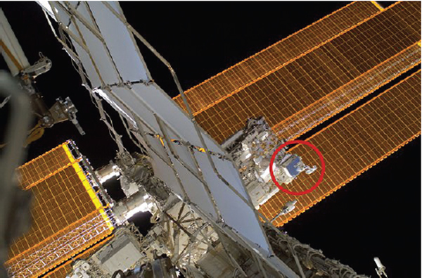 Shown is the SCaN testbed installed on the International Space Station Courtesy of NASA
