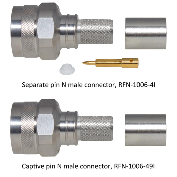 RF Industries TypeN male connectors
