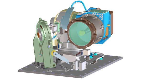 An artistic rendering of the optical module of LLCD courtesy of NASA
