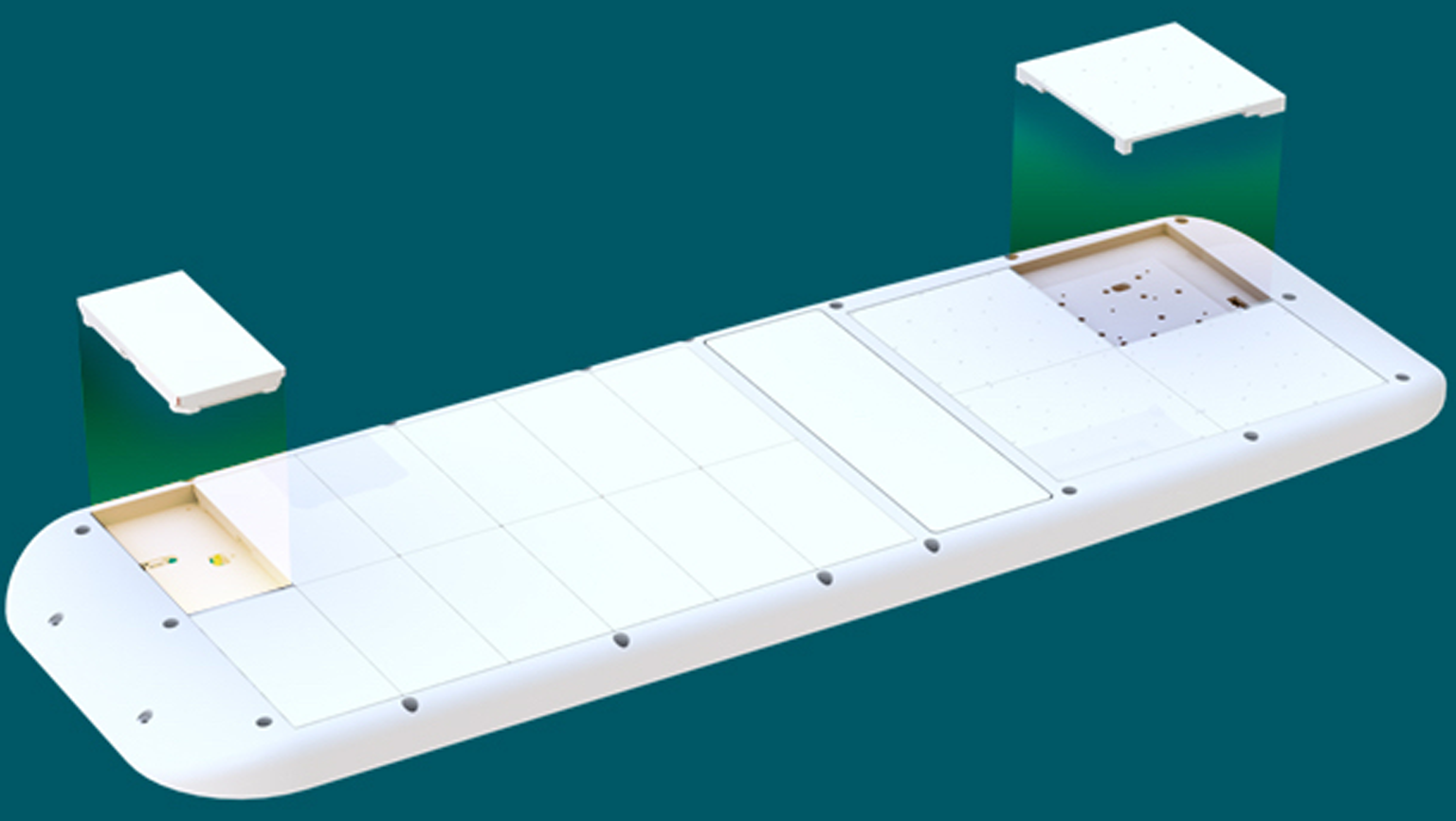 Flat-panel satcom antenna