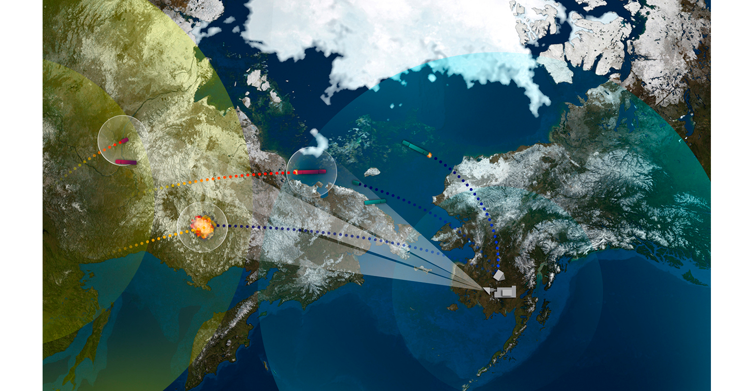 These structures are being erected in Clear, AK to house one part of the GaN-based S-band LRDR system. (Courtesy of Lockheed Martin)