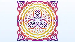 5. Shown is the electric-field distribution on the unit cell of the frequency-selective surface at 1.9 GHz. 5. Shown is the electric-field distribution on the unit cell of the frequency-selective surface at 1.9 GHz.