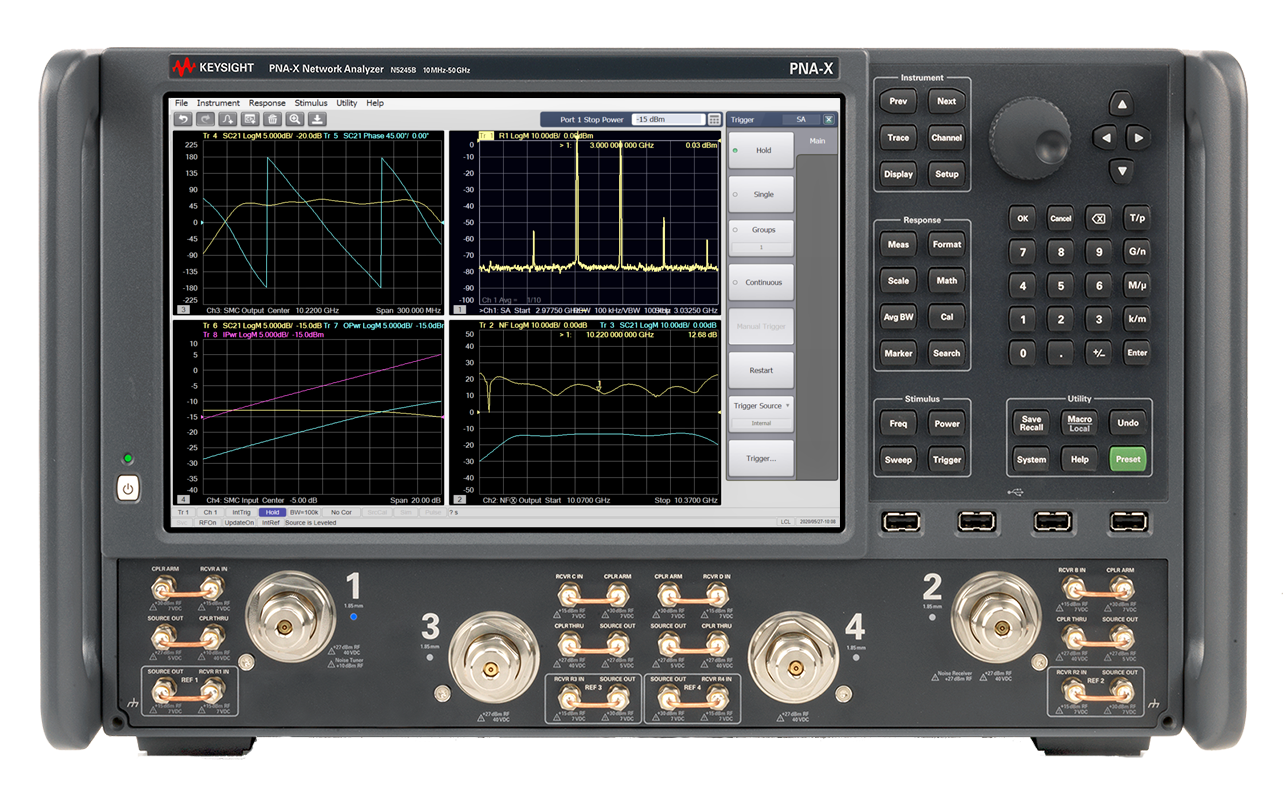 7. analyseur de réseau mcrowave N5245B PNA-X de Keysight.