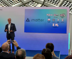 Tobin Richardson, President and CEO of the Connectivity Standards Alliance, presenting at the Matter launch in Amsterdam. Tobin Richardson, President and CEO of the Connectivity Standards Alliance, presenting at the Matter launch in Amsterdam.