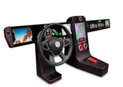 The demo shows off a number of different touch-sensor applications, including maxTouch screen controllers and their capacitive mechanical knobs on the center console. The demo shows off a number of different touch-sensor applications, including maxTouch screen controllers and their capacitive mechanical knobs on the center console.