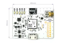 This small evaluation board contains a GNSS receiver and small SMD antenna placed to operate together within a small device. This small evaluation board contains a GNSS receiver and small SMD antenna placed to operate together within a small device.
