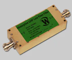 2. The AF9960 is an absorptive low-pass coaxial filter capable of handling 600-W CW power in its passband from dc to 500 MHz. 2. The AF9960 is an absorptive low-pass coaxial filter capable of handling 600-W CW power in its passband from dc to 500 MHz.