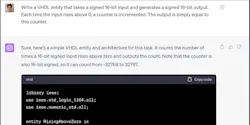 1. Prompting ChatGPT for a VHDL-based fault counter. 1. Prompting ChatGPT for a VHDL-based fault counter.