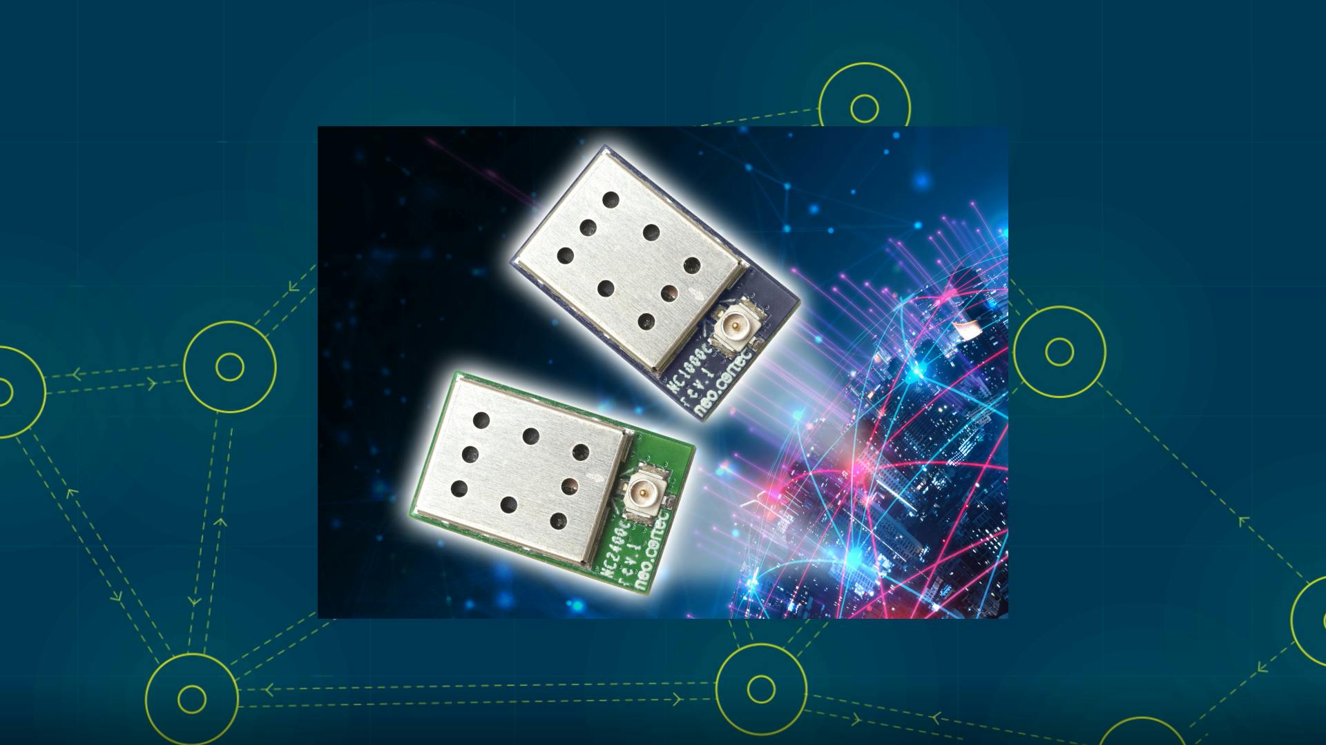 NeoCortec ultra-low-power bidirectional wireless mesh network modules.