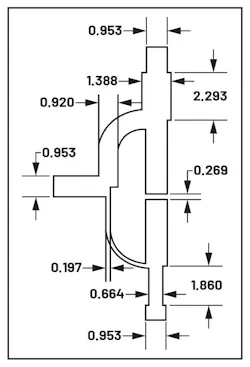 1:2 microstrip, modified Wilkinson power divider 1:2 microstrip, modified Wilkinson power divider