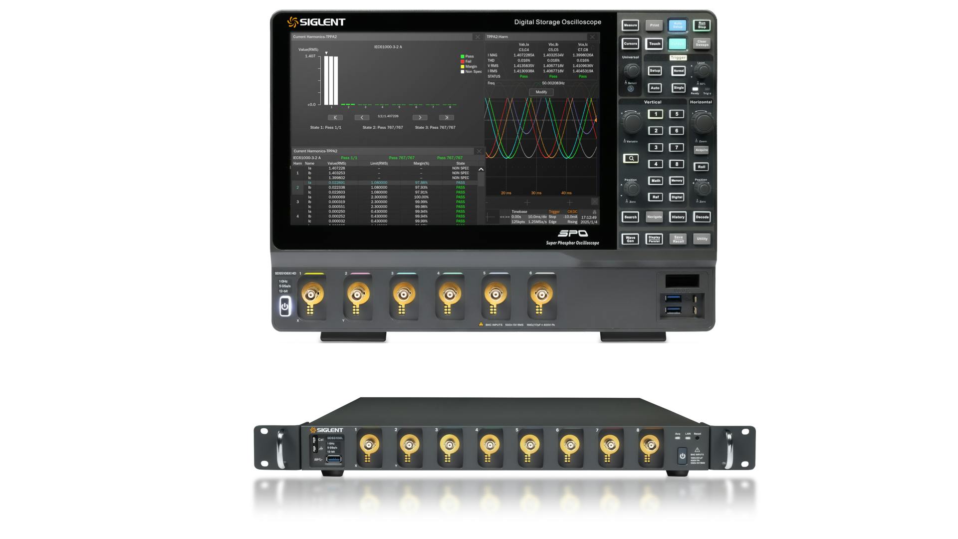 Siglent 12-bit Benchtop and Rackmount Oscilloscopes