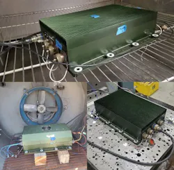 RX410 MIL-rugged SDR undergoing testing for MIL 810 for shock/vibration and MIL-461 for EMI RX410 MIL-rugged SDR undergoing testing for MIL 810 for shock/vibration and MIL-461 for EMI