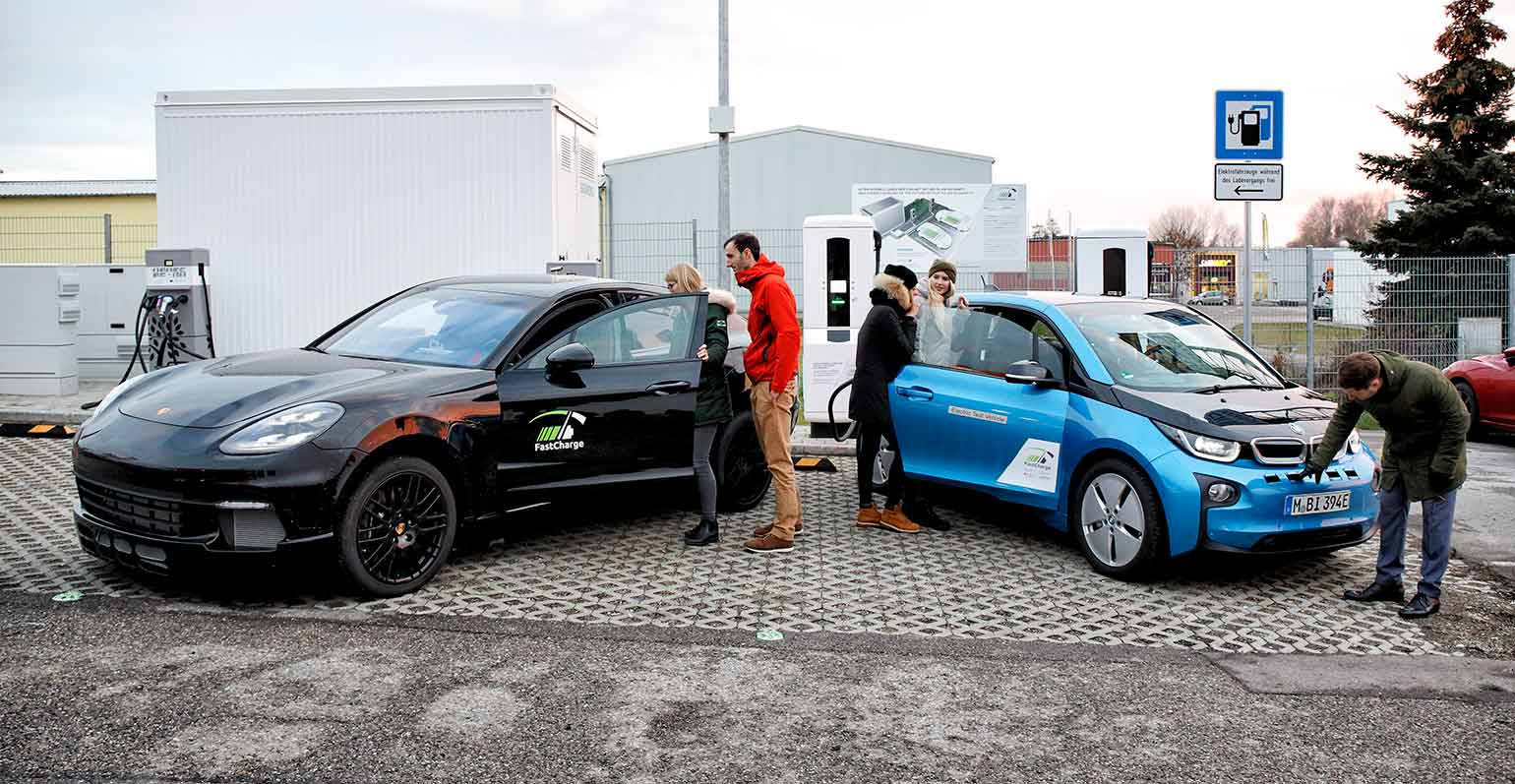 2 vehicles at FastCharge chargers