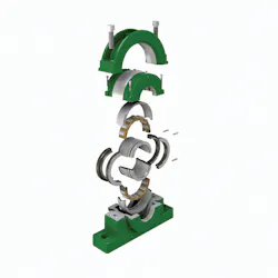 Split bearing units are completely split to the shaft, meaning you don’t have to remove couplings, gearboxes or other equipment to install them. Split bearing units are completely split to the shaft, meaning you don’t have to remove couplings, gearboxes or other equipment to install them.