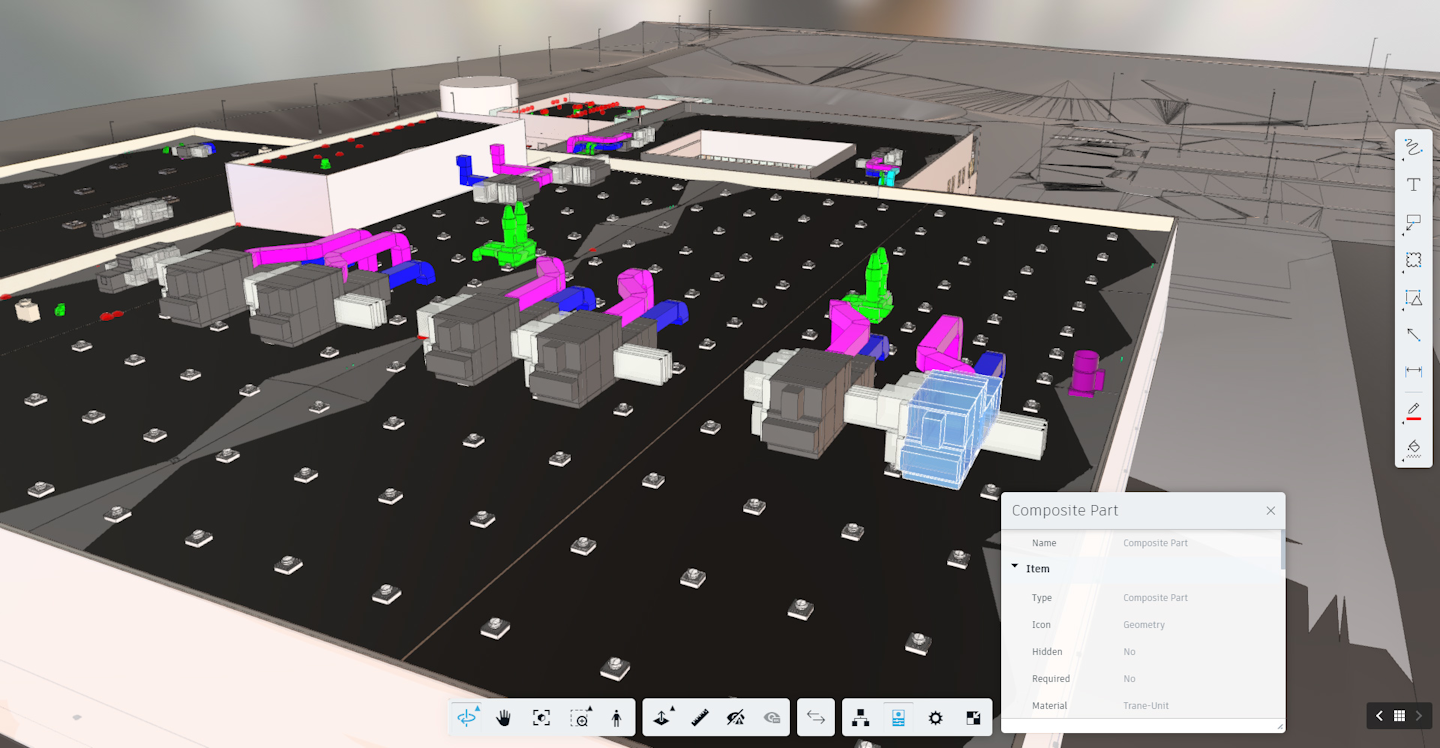 Dostupno 3D vizualno okruženje također sprečava probleme na terenu kasno u projektu.