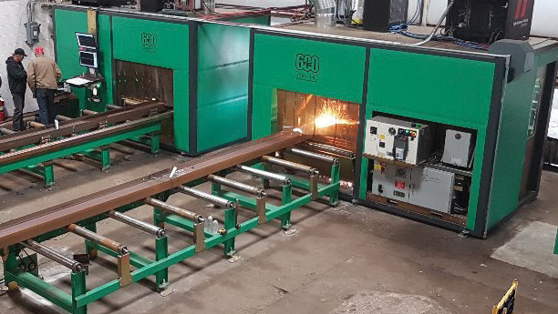 A recent install of two Inovatech SteelPRO 600 3D Robotic Beam Lines.