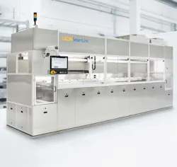 The UCMSmartLine is a modular, immersion-type ultrasonic system with up to nine wash and rinse stages. The versatile system offers numerous possibilities for solving individual cleaning tasks with the highest demands on component quality. The UCMSmartLine is a modular, immersion-type ultrasonic system with up to nine wash and rinse stages. The versatile system offers numerous possibilities for solving individual cleaning tasks with the highest demands on component quality.
