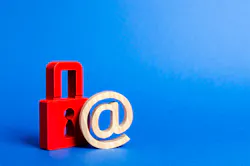 Padlock With @ Symbol Padlock With @ Symbol