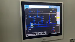 General one-line diagram on touch screen. General one-line diagram on touch screen.
